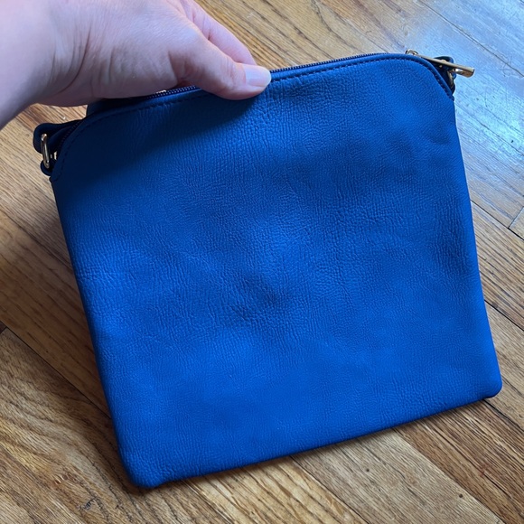 NWT Deluxity Lightweight Medium Crossbody Bag with Tassel in Bright Blue - Picture 5 of 11